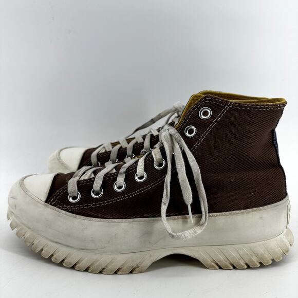 Converse Chuck Taylor All Star Lugged 2.0 Sneaker Squirrel Denim Brown M7 W9 - Picture 4 of 7